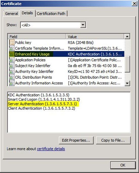 Certificate Enhanced Key Usage