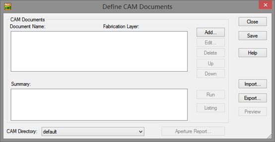 PADS CAM光绘输出文件设置