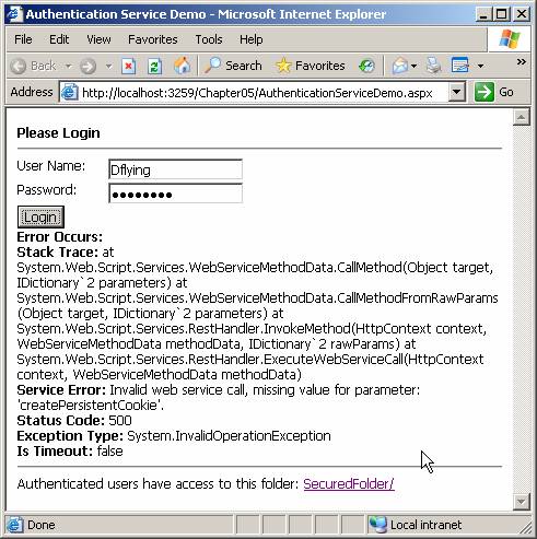 在ASP.NET AJAX中使用应用程序服务和本地化（2）：示例程序：实现用户登录和注销