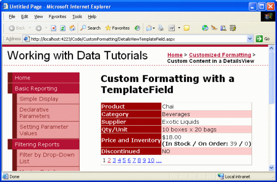 Scott Mitchell 的ASP.NET 2.0数据教程之十四：使用FormView 的模板