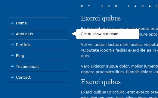 Side Navigation Tooltip