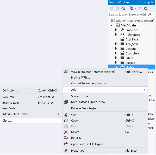 ASP.NET MVC4 新手入门教程之四 ---4.添加一个模型