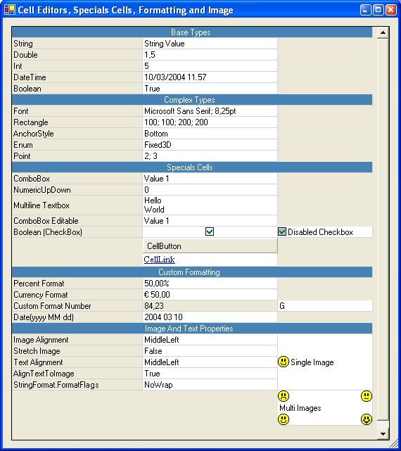 SourceGrid - Open Source C# Grid Control