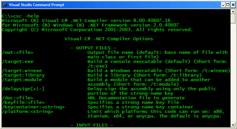 [转帖]如何使用C#2.0命令行编译器
