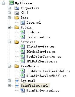 使用Prism提供的类实现WPF MVVM点餐Demo