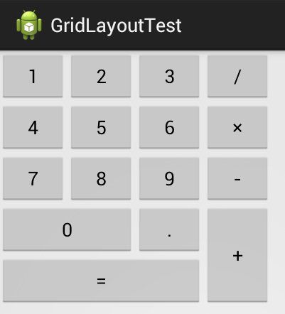 Android 布局之GridLayout