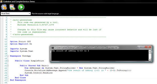.NET运行时编译学习——CodeDomProvider、CodeCompileUnit和CODEDOM(学习资料积累)