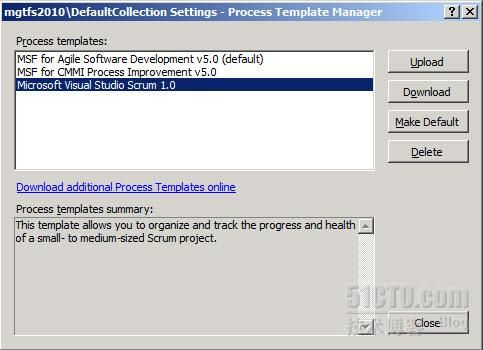 安装Visual Studio Scrum 1.0过程模板