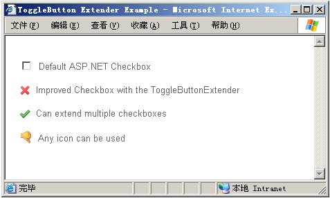 Atlas学习手记（14）：使用ToggleButton Extender来装扮CheckBox
