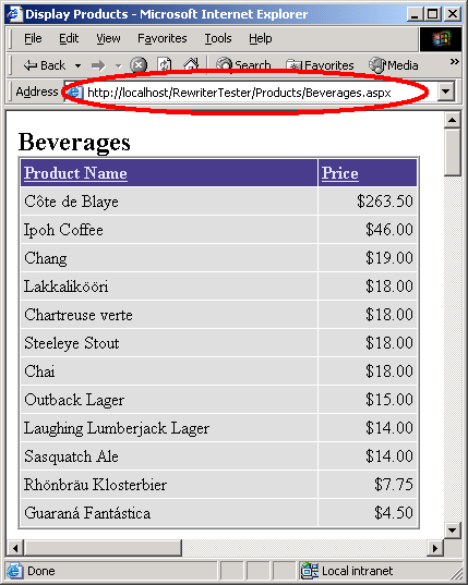 在 ASP.NET 中执行 URL 重写