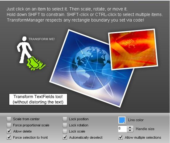 闪客工具：greensock出的TransformManager类