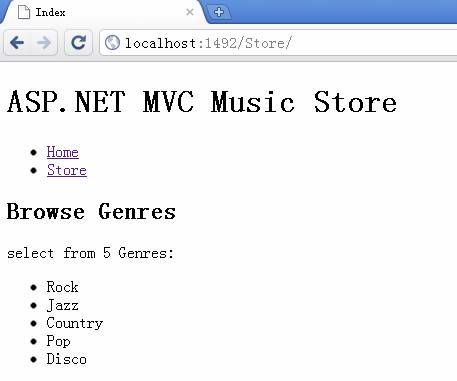 Mvc项目实例 MvcMusicStore