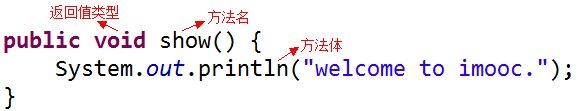慕课网-Java入门第一季-7-2 Java 中无参无返回值方法的使用