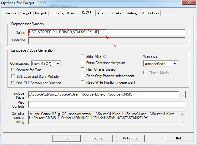 关于STM32 MDK中USE_STDPERIPH_DRIVER问题的解释