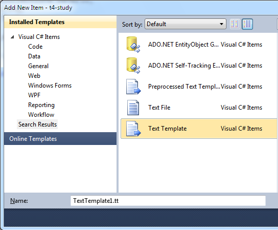 VS2010 中的代码生成器 T4 - Text Template Transformation Toolkit