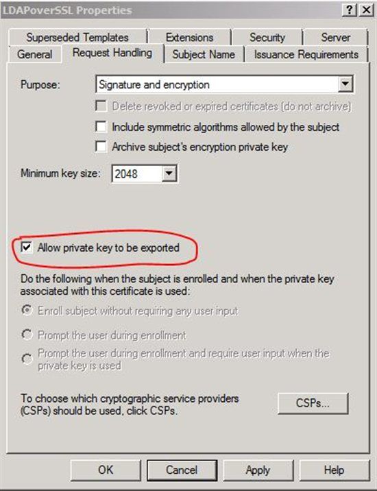 Allow private key to be exported