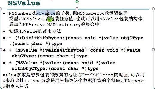 Object-c学习之路十（NSNumber&NSValue）