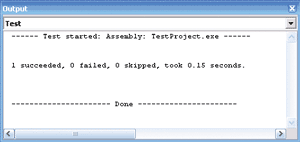 Figure 2 Output of a Unit Test