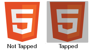 有效的PhoneGap CSS: WebKit Tap Highlight Color