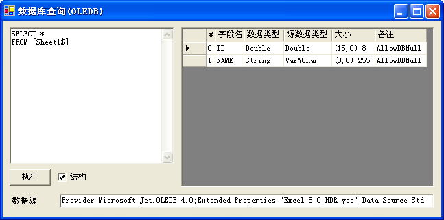 ADO.NET(OleDb)读取Excel表格时的一个BUG