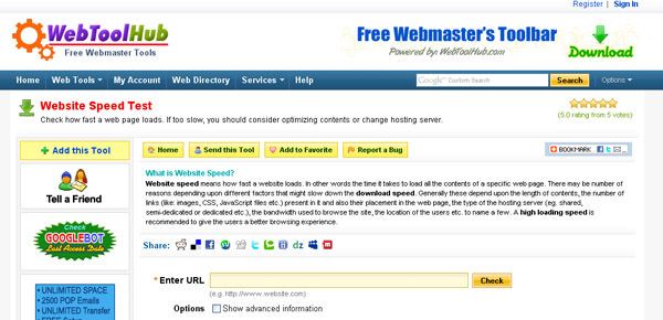 webtoolhub 18 Website Speed and Performance Checking Tools