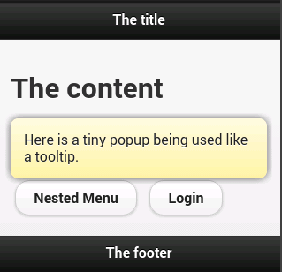 jQueryMobile之Popup