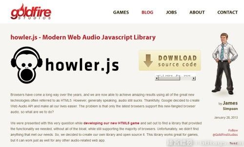 5款帮助简化的HTML5 Audio开发的Javascript类库