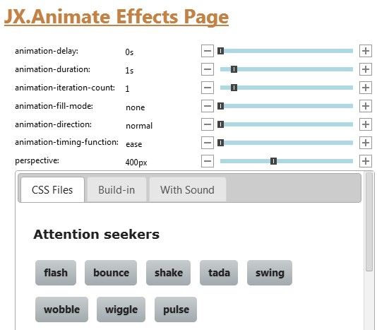 腾讯开源的轻量级CSS3动画库：JX.Animate