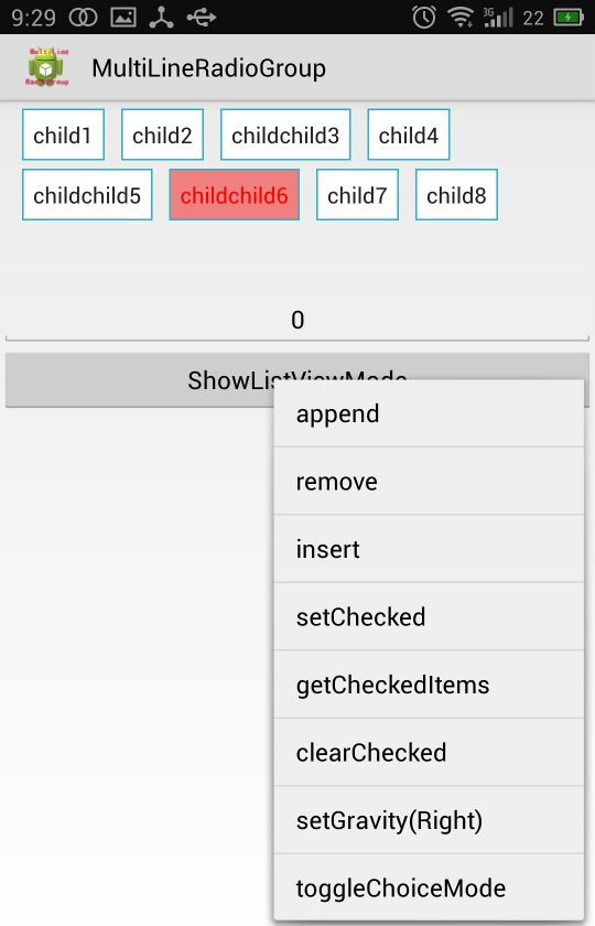 Android 自定义View实现多行RadioGroup (MultiLineRadioGroup)