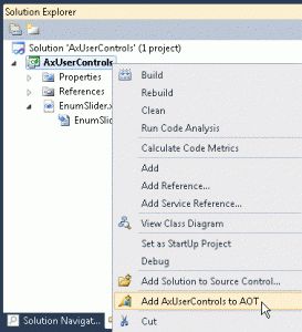 Tutorial: WPF User Control for AX2012