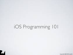 One day class introducing iOS programming for beginners!