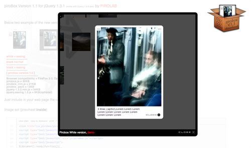 10个最佳jQuery Lightbox效果插件收集