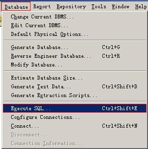 使用PowerDesigner 设计SQL Server 数据库