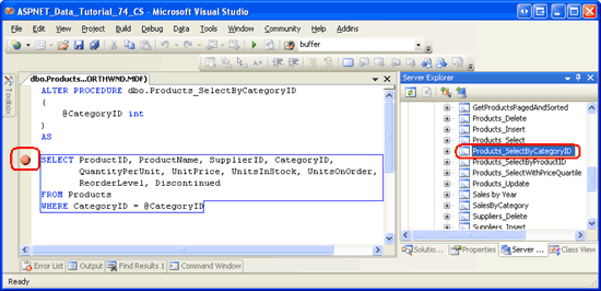 转:通过 Visual Studio 对 SQL Server 中的存储过程设置断点并调试
