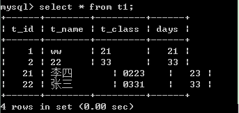 mysql--自动增长