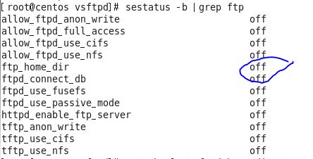 不关闭seLinux解决vsftpd服务本地用户不能登录问题（500 OOPS: cannot change directory:/home/***）