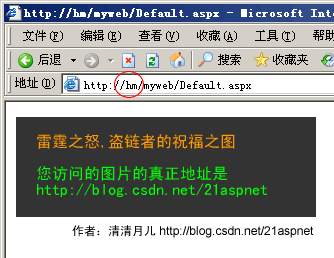 ASP.NET2.0雷霆之怒盗链者的祝福