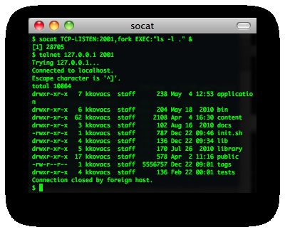 socat screenshot