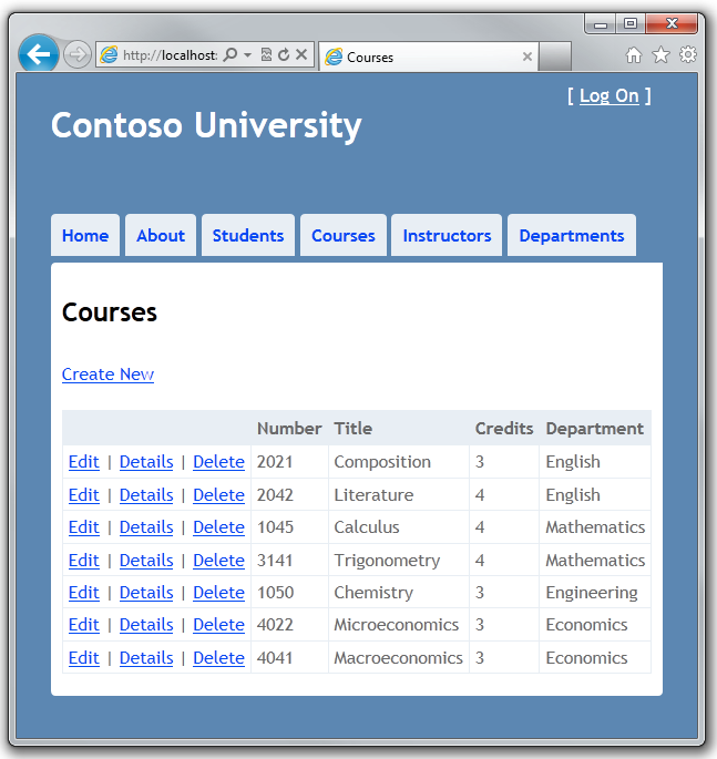 Contoso 大学 - 5 – 读取关联数据