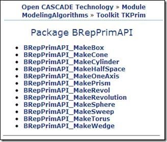 Construction of Primitives in Open Cascade