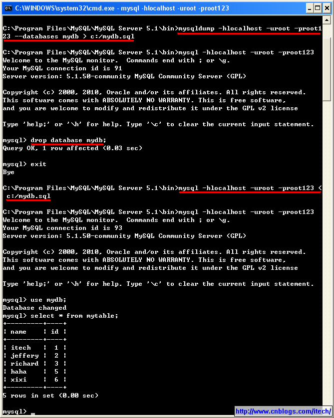 [MySQL]导入导出