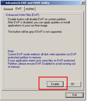 How to enable/disable EWF