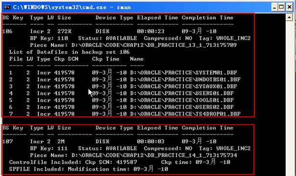 14.Oracle10g服务器管理恢复--RMAN备份(练习21.22.23)