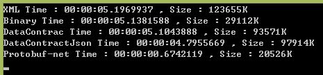 protobuf-net 与 C#中几种序列化的比较