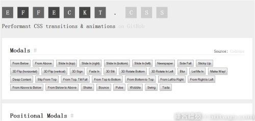 四款帮助前端设计师快速实现超酷动画或过渡效果的CSS3类库