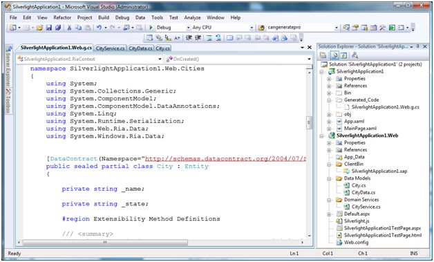 ：Silverlight客户端代码如何生成的----MS RIA Services Framework白皮书简译