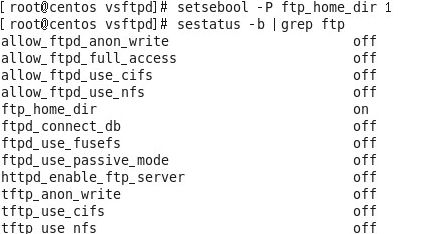 不关闭seLinux解决vsftpd服务本地用户不能登录问题（500 OOPS: cannot change directory:/home/***）