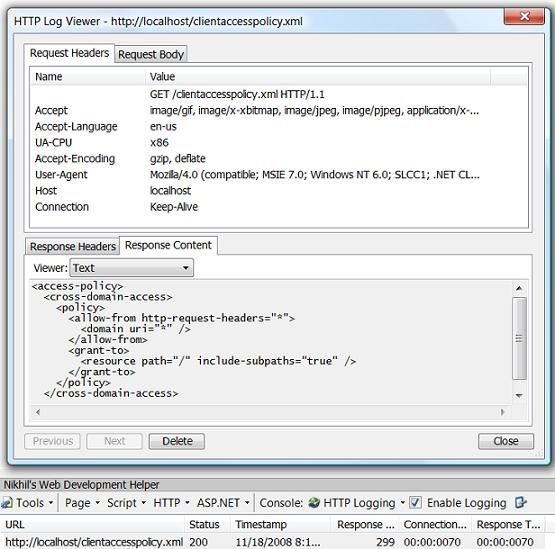 Silverlight clientaccesspolicy.xml files for the Enterprise