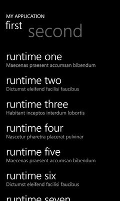 [WP7]修改 Pivot 控件的 PivotItem 标题字体大小