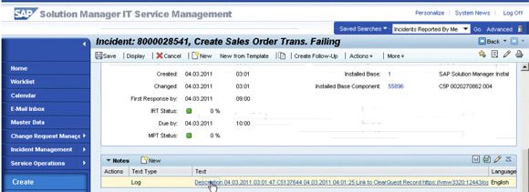 SAP Service Desk 链接到 Rational ClearQuest